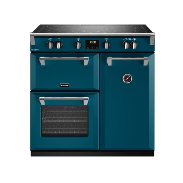 Stoves 444411535 90Cm Induction Range Cooker Kingfisher Teal