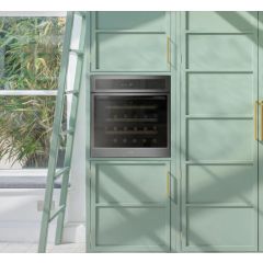 Caple WC6100GM Sense, 1 zone, H 600mm, G energy, gunmetal door, square handle, soft open/close, touc