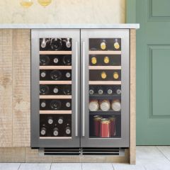 Caple WI6234 Classic Undercounter, 2 Side By Side Zones, W 595Mm, Suitable For 100-150Mm Plinth, G E